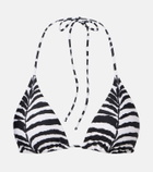 ViX Paula Hermanny Tri zebra-print bikini top