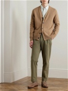 Purdey - Button-Down Collar Striped Cotton and Linen-Blend Shirt - Green