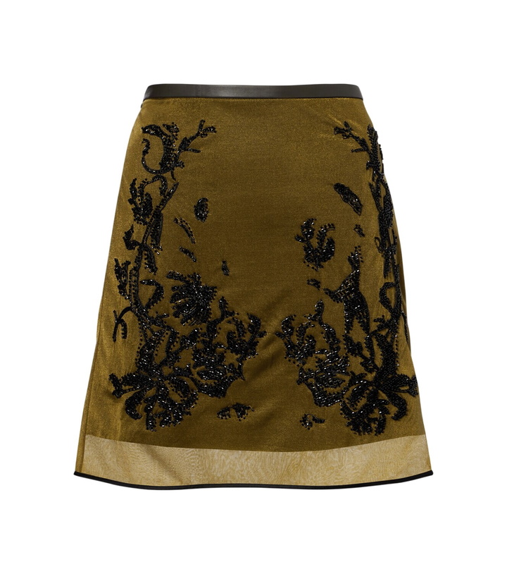 Photo: Jacques Wei Beaded floral miniskirt