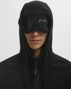 C.P. Company SWEATSHIRTS - HOODED OPEN Black Mens Hoodies/Zipper