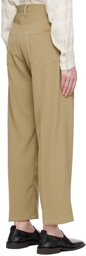 YOKE Beige 5-Pocket Trousers