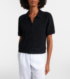 Velvet Rosemond open-knit cotton and cashmere top