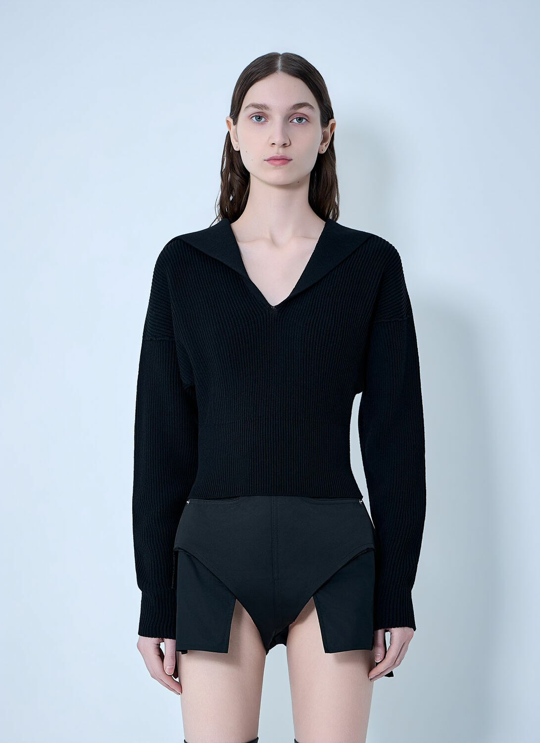 Rick Owens Dracu Cropped V Knit
