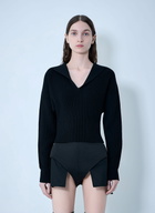 Rick Owens Dracu Cropped V Knit