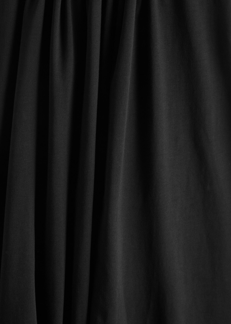 BY Malene Birger Yalia Draped Cotton Maxi Dress Black