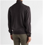 Beams F - Merino Wool Rollneck Sweater - Brown