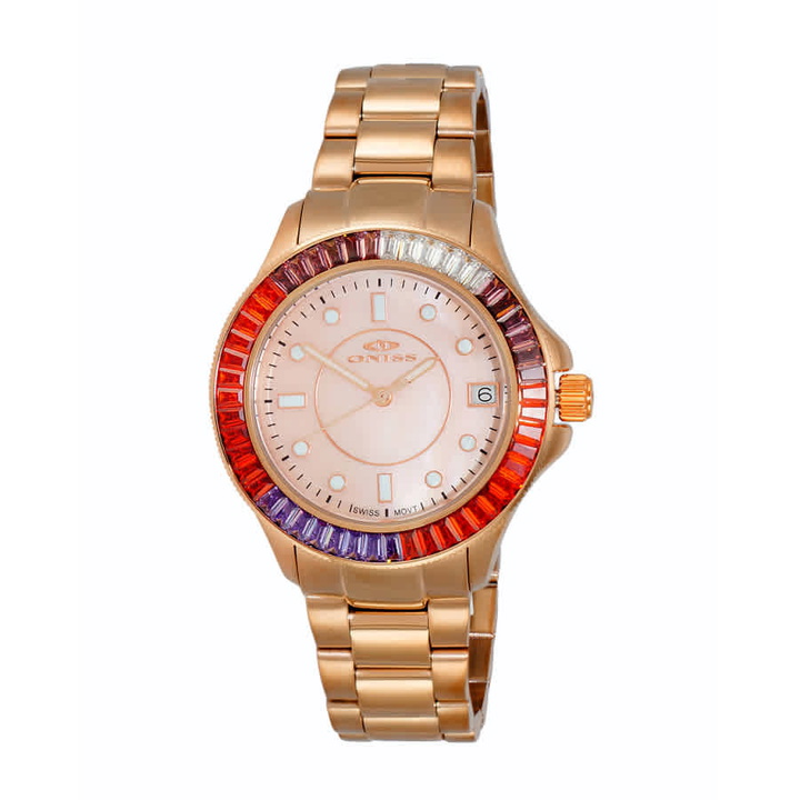 Photo: Oniss ON7324 Rose Gold ToneDial Ladies Watch ONJ7324-030SAL-BNSC
