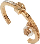 Versace Gold Diamond Medusa Pearl Bracelet