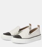 Brunello Cucinelli Monili-embellished slip-on sneakers