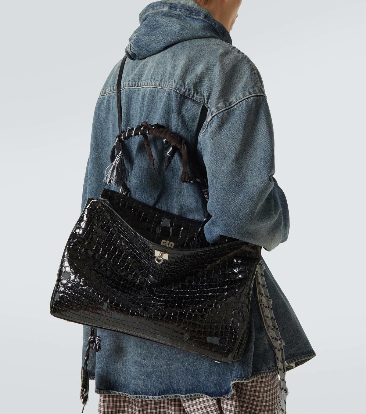 Balenciaga Rodeo Large croc-effect leather tote bag Balenciaga Balenciaga Rodeo Large croc-effect leather tote bag Balenciaga