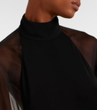 Ralph Lauren Collection Tilly caped jersey gown