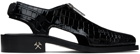 GmbH Black Hawi Slingback Cutout Sandals