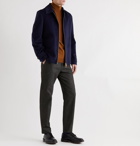 NN07 - Foss Slim-Fit Tapered Flannel Trousers - Black