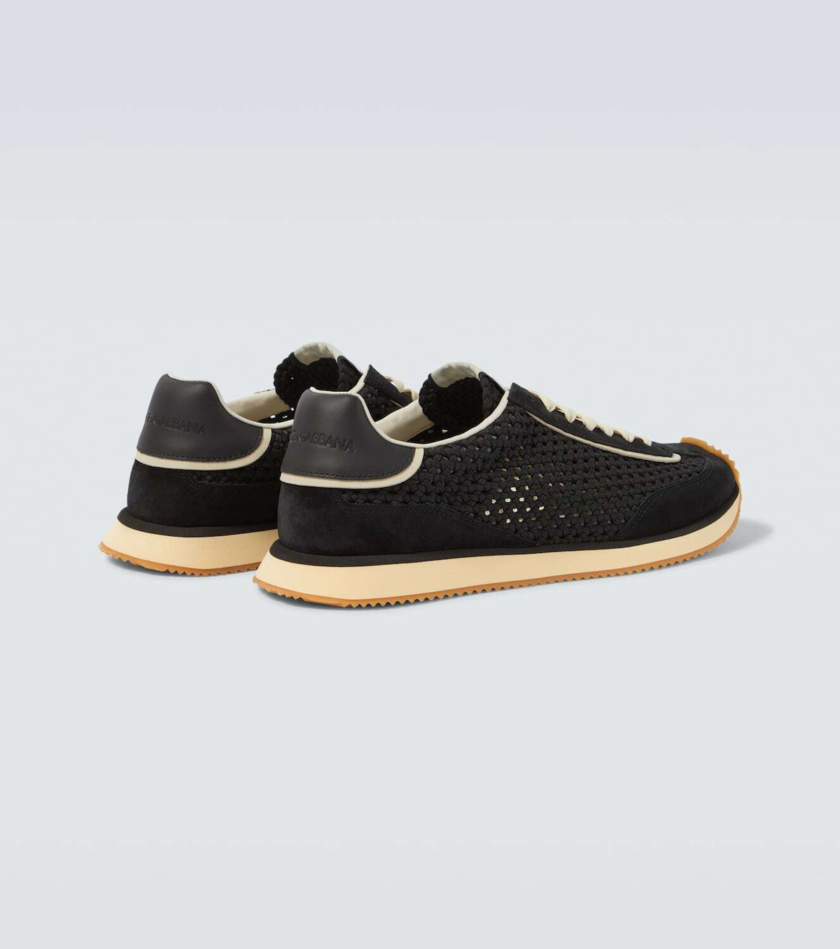 Dolce&Gabbana DG Cushion suede-trimmed sneakers