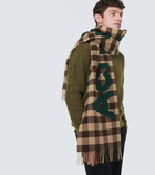 Acne Studios Logo checked wool-blend scarf