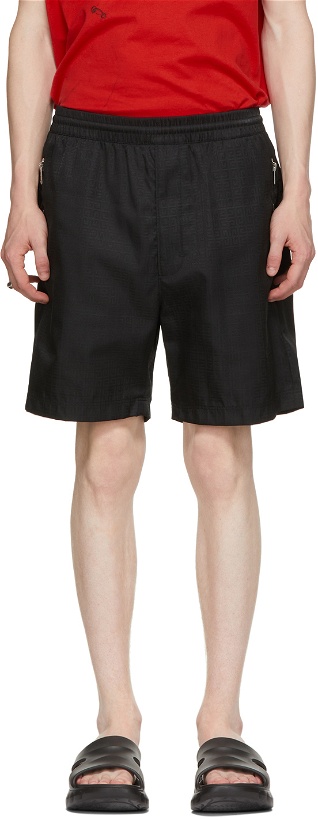 Photo: Givenchy Black Nylon Logo Shorts