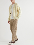 Universal Works - Cable-Knit Wool-Blend Cardigan - Neutrals