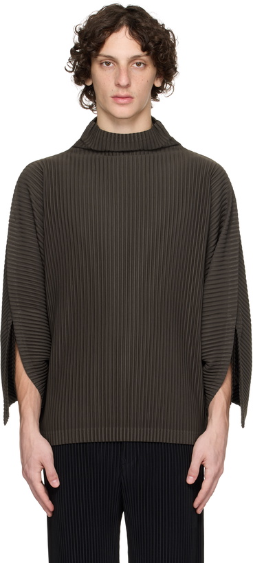 Photo: HOMME PLISSÉ ISSEY MIYAKE Brown Kinetic Sculpture Turtleneck