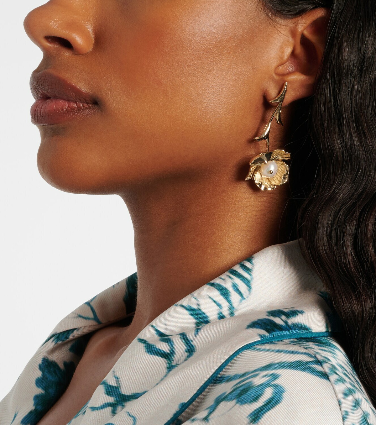 Erdem Embellished drop earrings