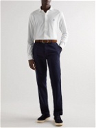 Polo Ralph Lauren - Cutaway-Collar Logo-Embroidered Cotton-Jersey Shirt - White