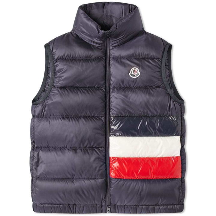 Photo: Moncler Sovex Tricolore Band Down Gilet