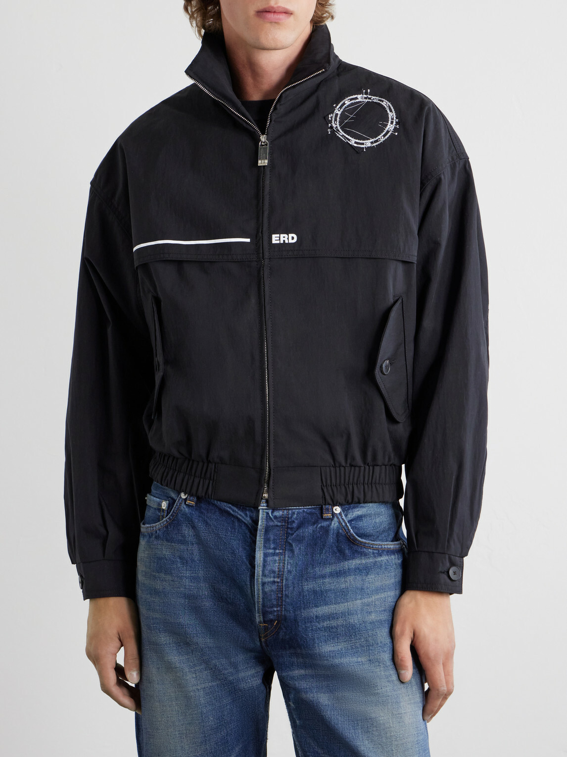 Enfants Riches Déprimés - Serge Logo-Printed Shell Jacket - Black