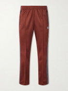 Needles - Bootcut Logo-Embroidered Striped Jersey Sweatpants - Red