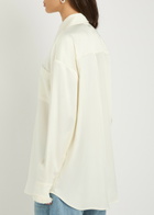 Stella Mccartney Embellished Satin-crepe Shirt Cream