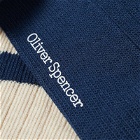 Oliver Spencer Men's Polperro Stripe Socks in Blue/Cream