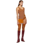 ISA BOULDER Orange Knit Desert Tank Top