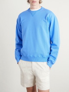 TOM FORD - Logo-Embroidered Cotton-Jersey Sweatshirt - Blue