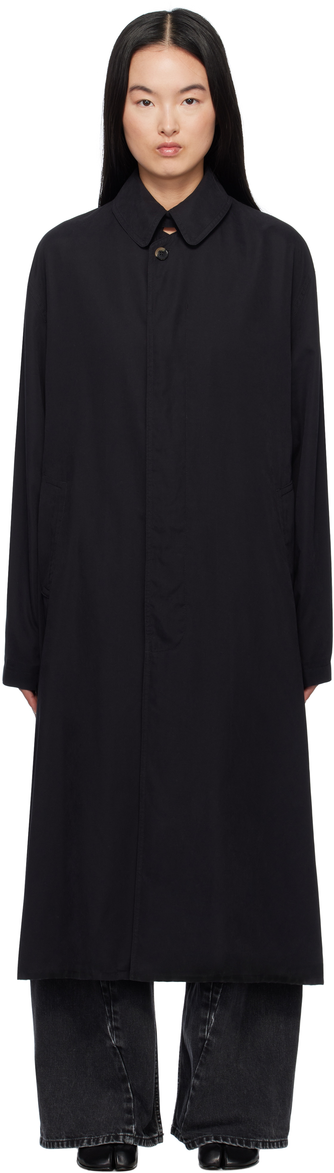 Maison Margiela Black Peached Trench Coat Maison Margiela Maison Margiela Black Peached Trench Coat Maison Margiela