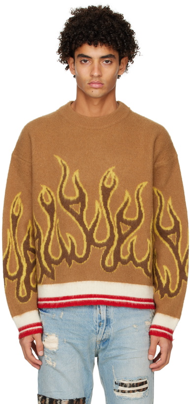 Photo: Palm Angels Brown Burning Sweater