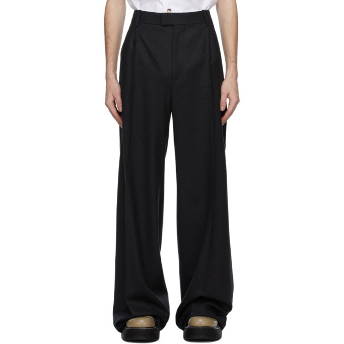 Photo: Bottega Veneta Grey Fine Flannel Trousers