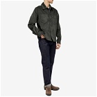 Fred Perry Men's Cord Overshirt in Field Green