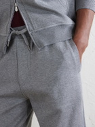 Brunello Cucinelli - Tapered Cotton, Cashmere and Silk-Blend Jersey Sweatpants - Gray