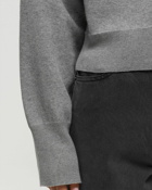 Rotate Birger Christensen Firm Knit Cropped Jumper Grey - Womens - Sweatshirts