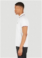 Logo Patch Polo Shirt in White