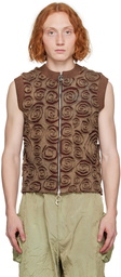 Charlie Constantinou Burgundy Spiral Vest