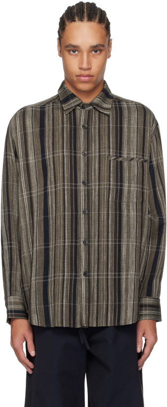 Photo: Aviva Jifei Xue Brown Easy Shirt