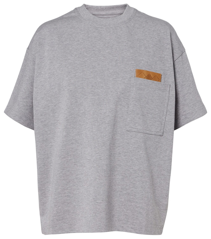 Photo: Bottega Veneta Intrecciato cotton-blend jersey T-shirt