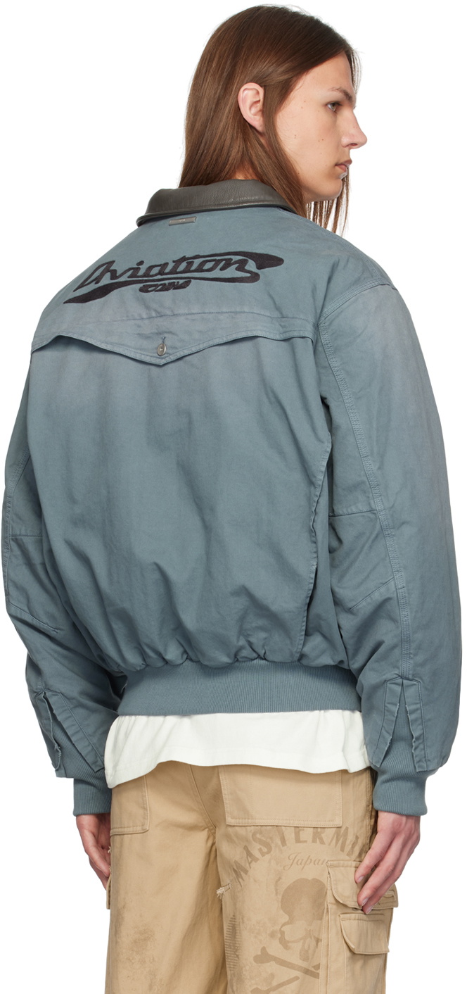 C2H4 Blue Mechanist Quilted Jacket