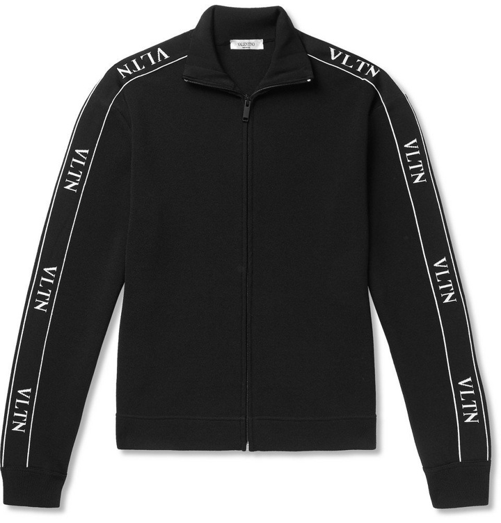 Photo: Valentino - Logo-Trimmed Tech-Jersey Track Jacket - Men - Black