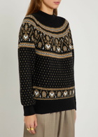 Khaite Guy Fair Isle Cashmere Jumper Black
