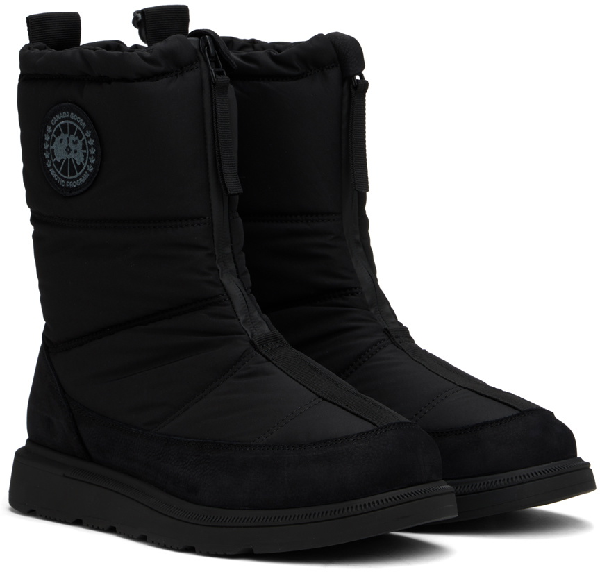 Canada Goose Black Crofton Fold-Down Puffer Boots