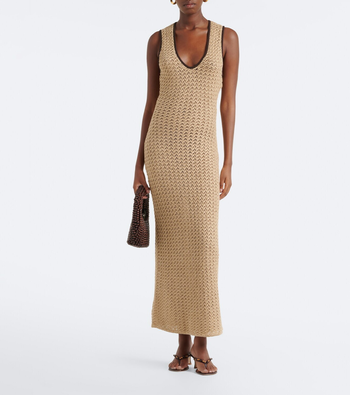 SIR Ellinor crochet cotton maxi dress