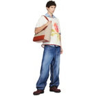 Marni Beige & Orange Canvas Tote