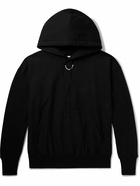 READYMADE - Logo-Print Embroidered Cotton-Blend Jersey Hoodie - Black