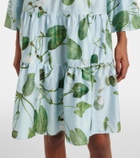 Erdem Tiered floral cotton minidress