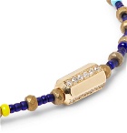Luis Morais - Bead, Gold and Diamond Bracelet - Blue